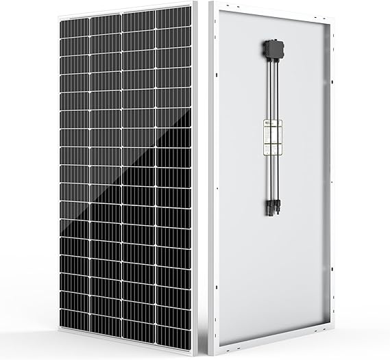 HQST 200 Watt Solar Panel, 9BB Monocrystalline Solar Panels with 25% Efficiency, Grade A+ Cells, IP65 Rating for RV, Camper Van, Trailer, Marine, Home Rooftop, Off Grid