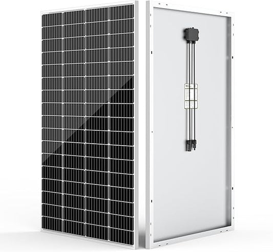 HQST 200 Watt Solar Panel, 9BB Monocrystalline Solar Panels with 25% Efficiency, Grade A+ Cells, IP65 Rating for RV, Camper Van, Trailer, Marine, Home Rooftop, Off Grid