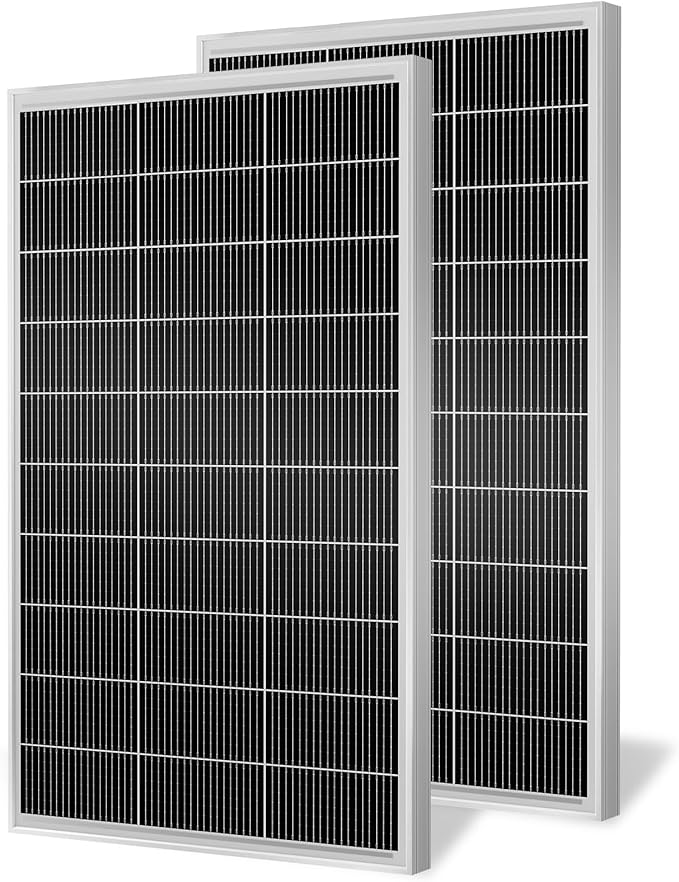 300 Watt Solar Panels, 12V 150 Watt 2 Pack, Monocrystalline Cell High-Efficiency PV Module, Solar Panels for Homes Camping RV Battery Boat Caravan and Other Off-Grid System